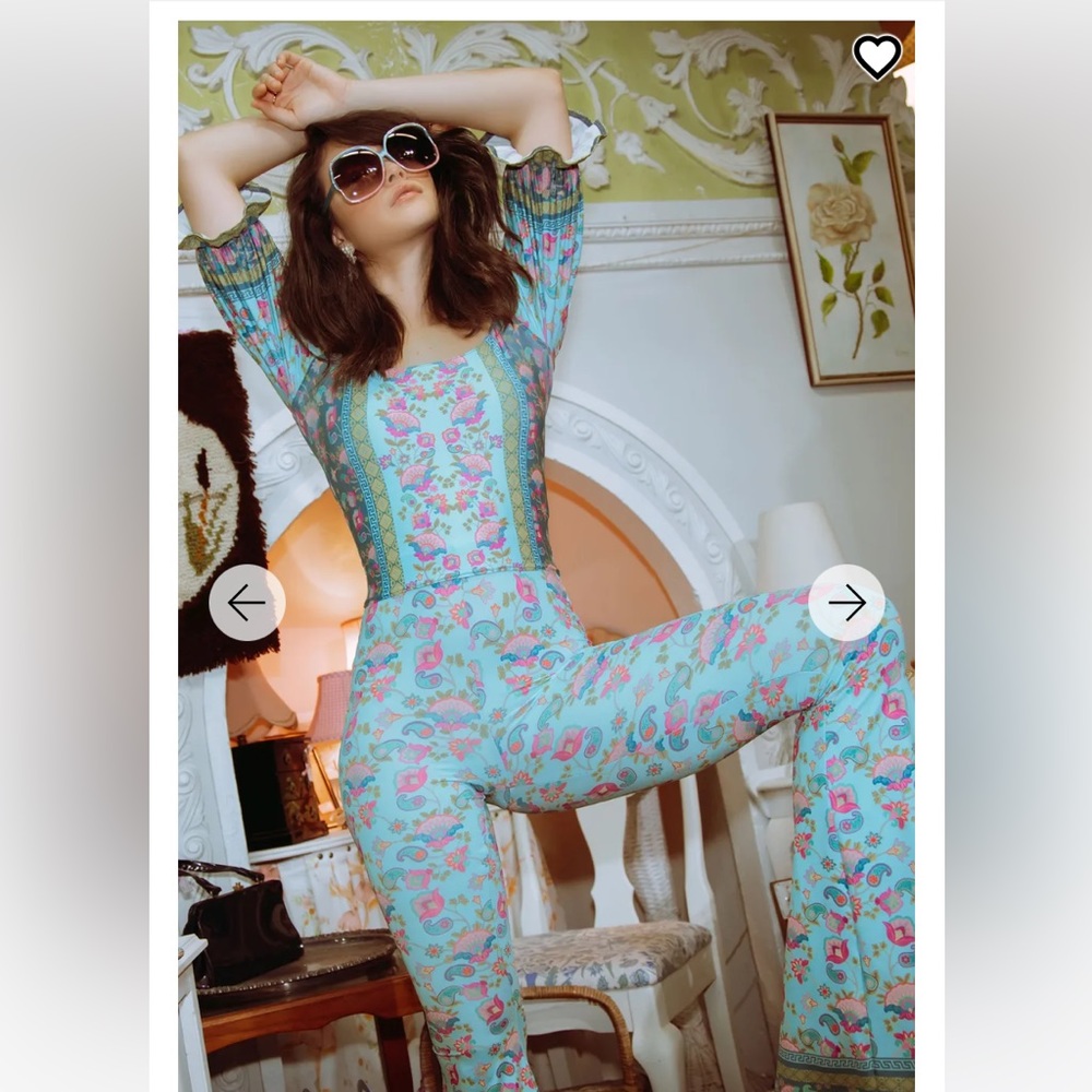 NWT BLACKMILK PAISLEY FIELDS HW FLARE PANTS XL